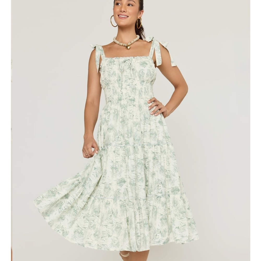 Floral Green Women's Dress